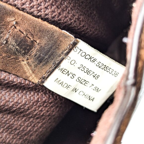 Redhead Men Brown Leather Western Cowboy Pull on Boots size 7.5 - Picture 6 of 7